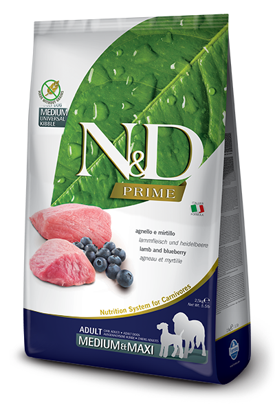 N&D Prime Adult Medium & Maxi Lamb & Blueberry 12Kg