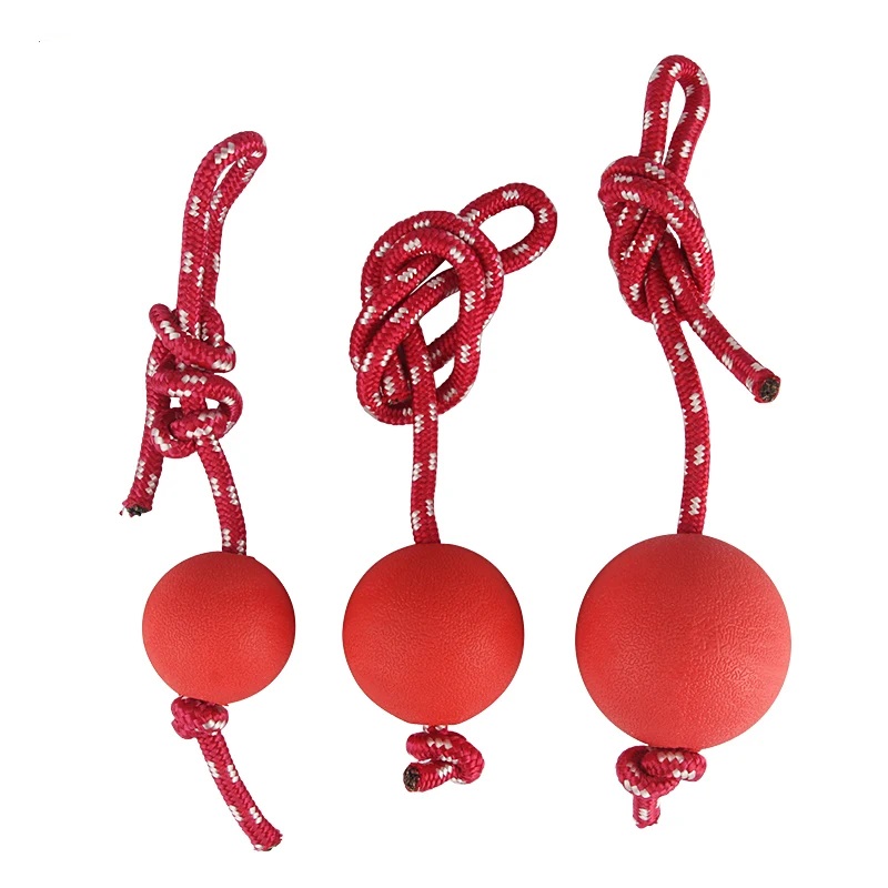 Toy ball rubber with leash 7cm - XL