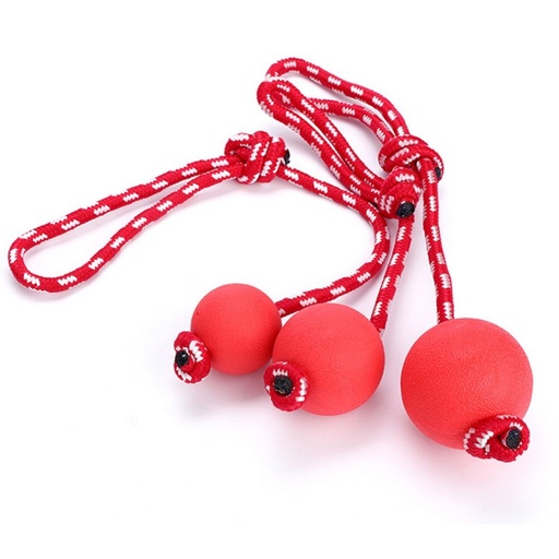 Toy ball rubber with leash 6cm - L