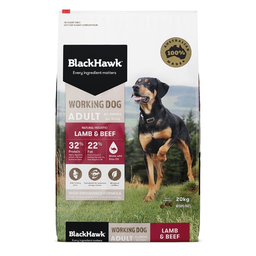 [PC03180] Blackhawk Adult Working Dog Lamb & Beef 20kg