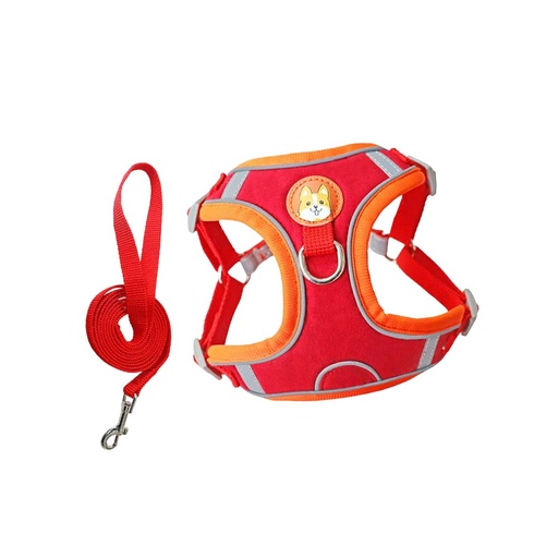 [PC03496] Harness Soft Chest Pad With Leash Luxury - XL