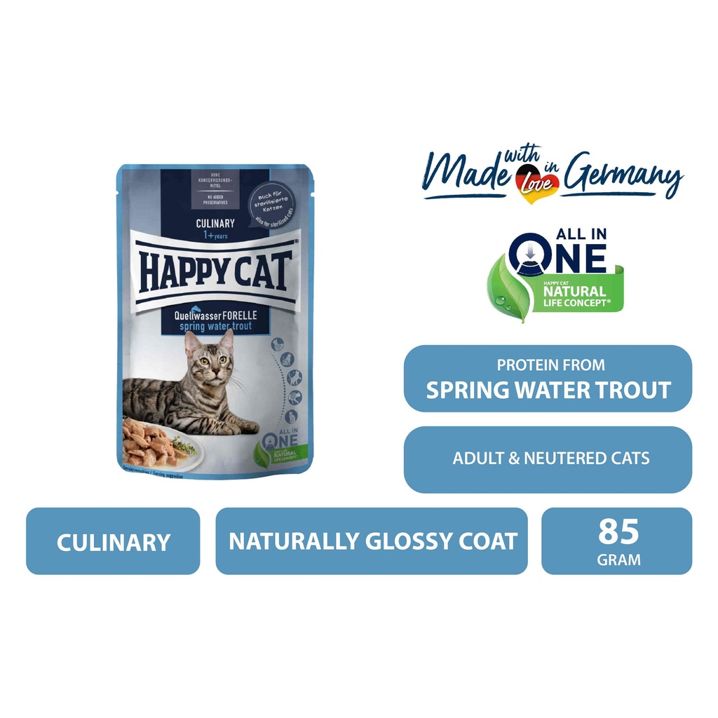 Happy Cat Adult Culinary Spring Water Trout 1.3Kg
