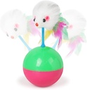 Toy Ball With Stand Feather Mouse
