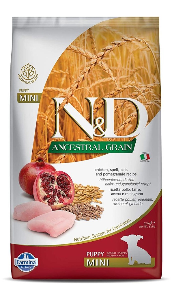 N&D Ancestral Grain Mini Puppy 2.5Kg