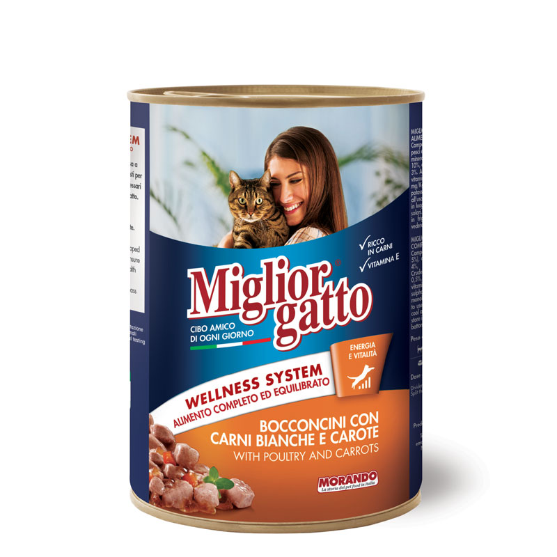 Miglior Gatto Chunks With Poultry & Carrot 405g
