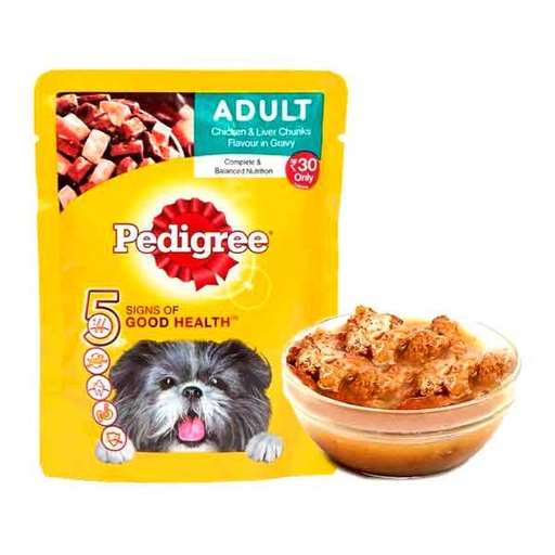 Pedigree Adult Chicken & Liver Pouch 70g