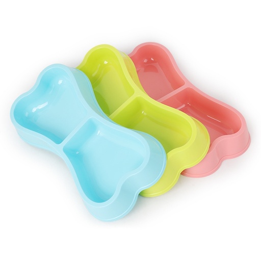 Feeding Bowl Plastic DS Bone Shape