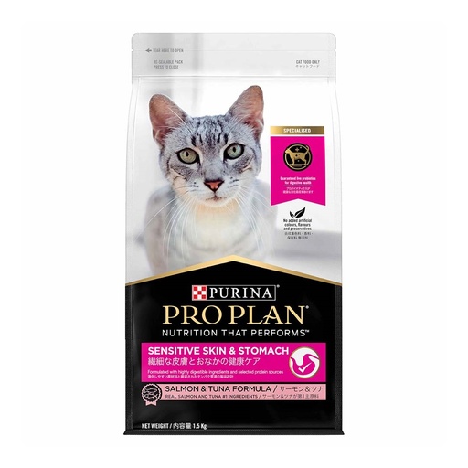 [PC03178] Purina Pro Plan Cat Sensitive Skin & Stomach Salmon & Tuna 1.5Kg